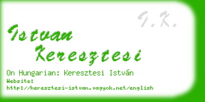 istvan keresztesi business card
