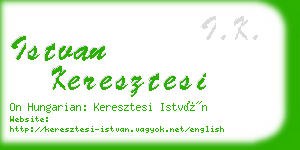 istvan keresztesi business card